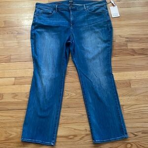 NYDJ Women's Plus Sz Jeans 22W‎ Petite  Marilyn Straight Blue